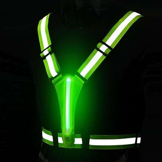 LED Refleksvest for Løping med USB Oppladbare Lys for Sikkerhet