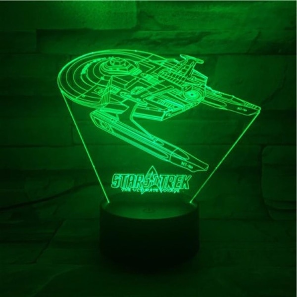 Barn sovrum Anime Star Trek bordslampa 3D LED nattlampa