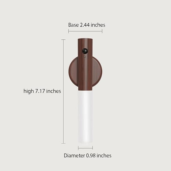 Smart Motion Sensor LED Nattlys med Ladebase og Valnøttfinish