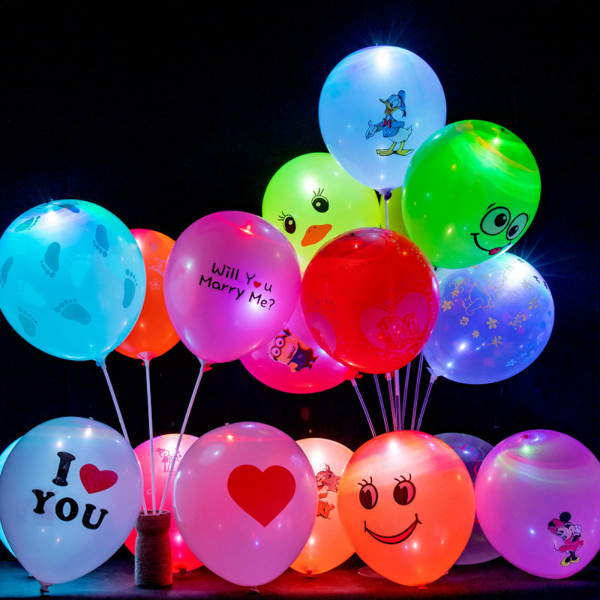 50st Marry Me LED-lysande ballonger Festivaldekor Set Festdekoration