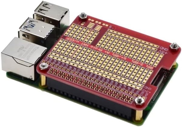 2 kpl GPIO-breakout-piirilevysarja liittimillä ja kiinnitystarvikkeilla, punainen