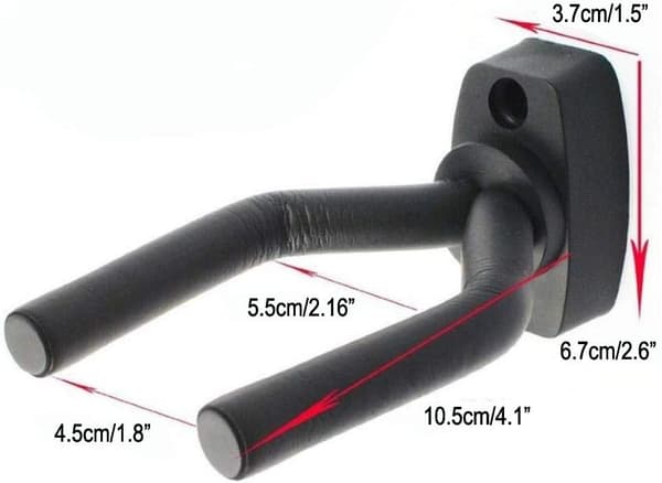 4-pack väggmonterade krokar för förvaring av gevär, hagelgevär, bågar och gitarrer