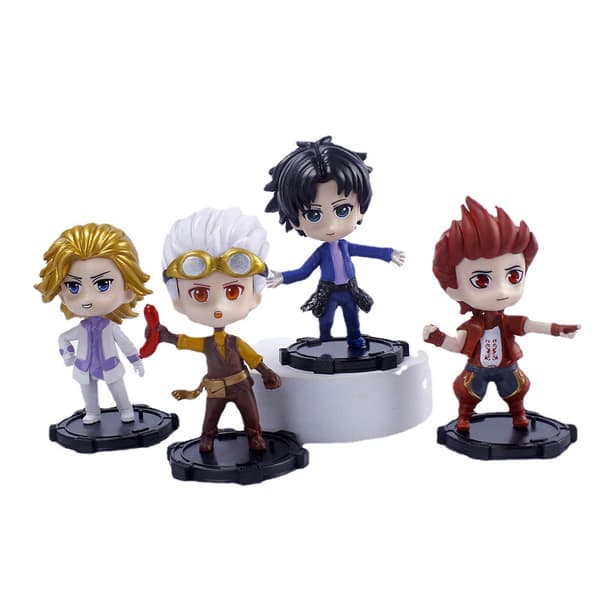 7-delars Soul Land Shrek Seven Devils 9 cm PVC Chibi Anime Samlarfigurer Set