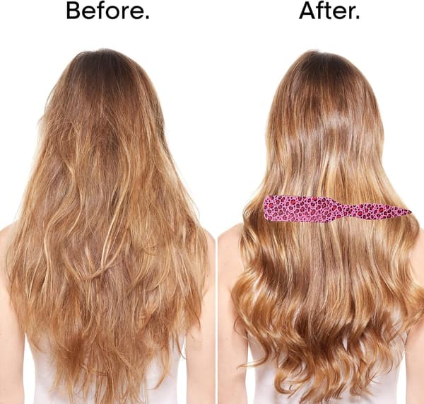 Hårbørste med pink leopardmønster og bløde børstehår til slick back-styling