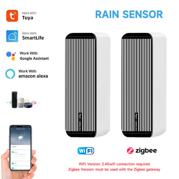 Tuya Zigbee 3.0 Regnsensor Smart Vanddetekteringsmonitor med App-advarsler