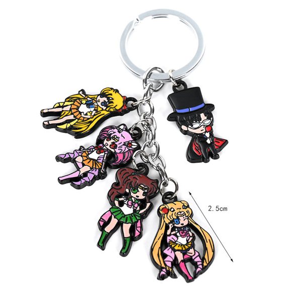 Sailers Moon Tsukino Usagi Anime Nyckelring Nyckelring Bag Hängande Nyckelring Julklapp