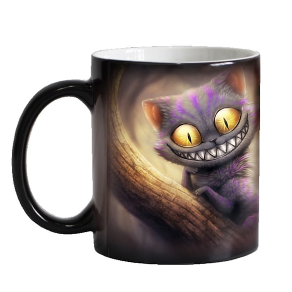 Cheshire Cat Color Changing Mug Keramisk kaffemugg Thermal tekopp Nyhetsgåva