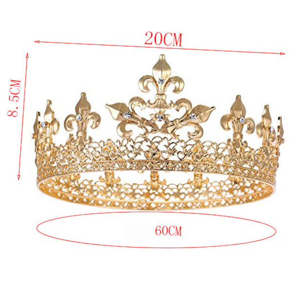King Crown Tower Style Tiara Boy Men Headpiece