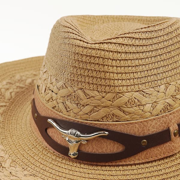 Western Strå Cowboyhat Bred Skygge Solhat til Mænd Kvinder
