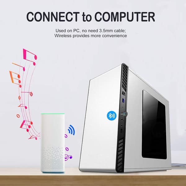 Trådlös Bluetooth 4.2-sändare, 3,5 mm USB-ljudadapter för TV och PC