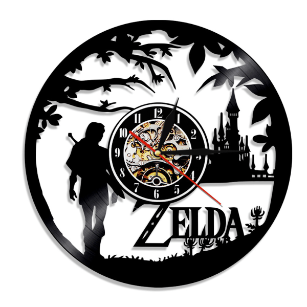 Legend of Zelda Link Vinylväggklocka Record Clock Retro Decor Wall Art Clock