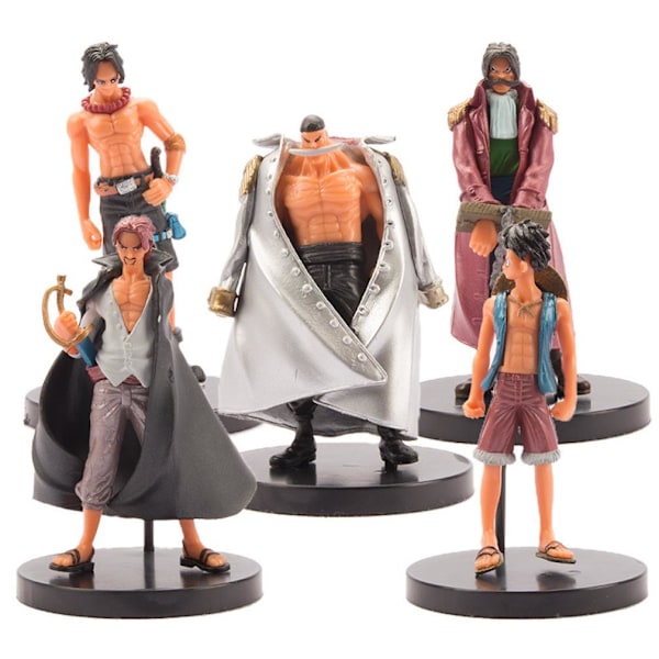 5 st/lot One Piece Luffy Ace Gol·D·Roger figurleksak