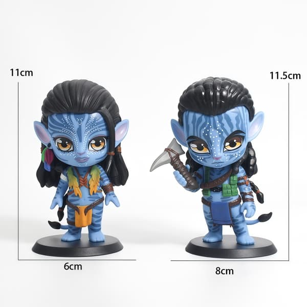 2 stk. Avatars Fire and Ash Jake Sully og Neytiri 11 cm PVC-samlefigurer