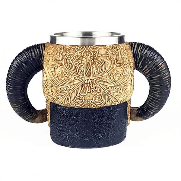 Horn Skull Beer Keramik Kaffe Mugg Tekopp Nyhet Present