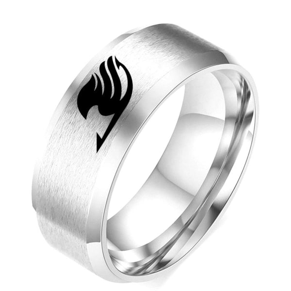 Fairy Tail Silver Ring Anime Smycken Cosplay Ringar för män kvinnor