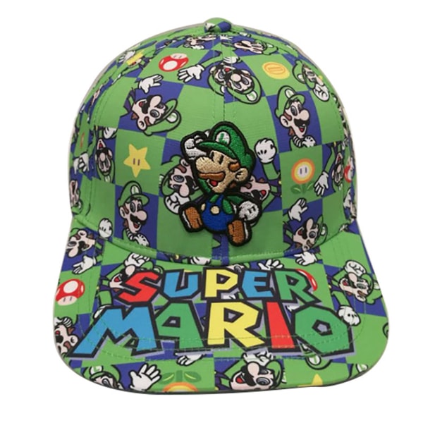 Grön Mario cap Sport Fritidshatt Snapback justerbar hatt