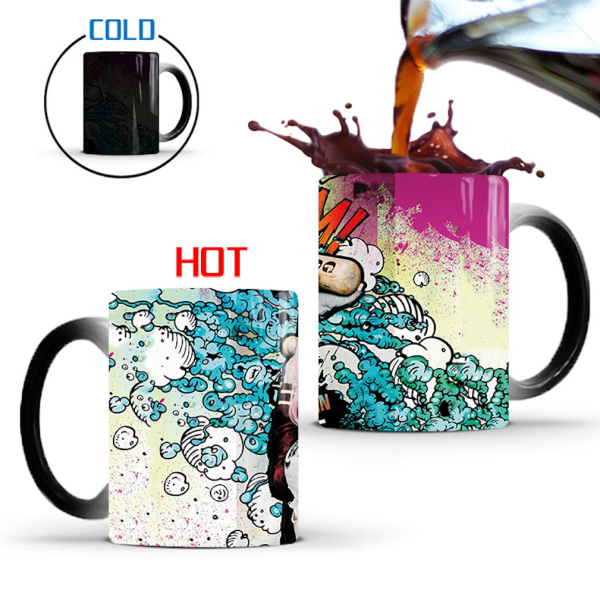 Quinn Clown Color Changing Mugg Keramisk kaffemugg Thermal tekopp Nyhetspresent