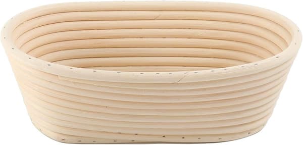 2-pack jäskorgar för bröd, 22 cm rund och 25 cm oval för surdegsbakning