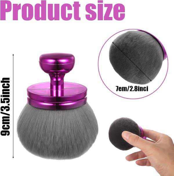Självbruningsborste stor Kabuki-borste för ansikte och kropp makeup bronzer