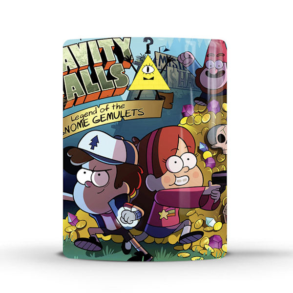 Gravity Falls färgskiftande mugg Keramisk kaffemugg Thermal tekopp Nyhetspresent