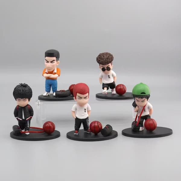 5 stk. Slam Dunk basketball chibi-figurer 9 cm PVC anime samlerobjekt-sæt