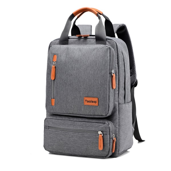 Laptopryggsäck för män Skolväska i polyester Grå resväska Grey