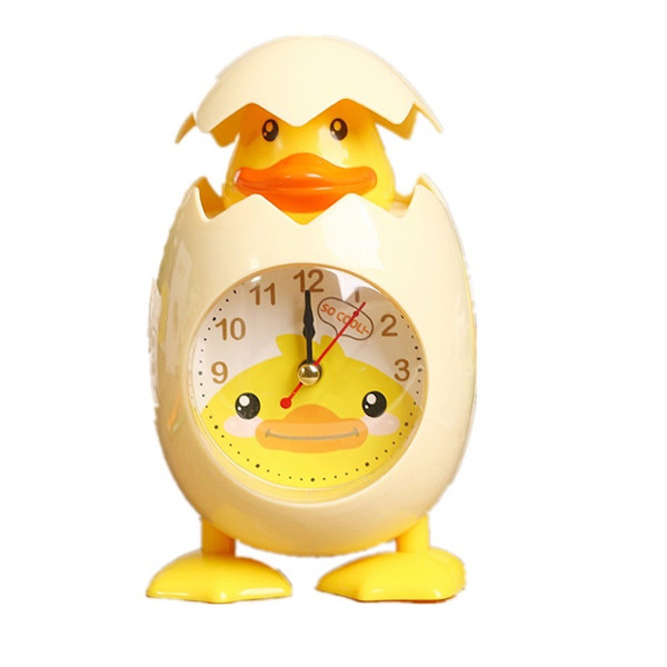 Creative Chick Duckling Kids Anime Väckarklocka Non Ticking Analog klocka