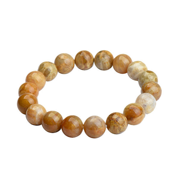 Coral Jade Armband Natural Crystal Smycken Single Circle Bead Lös Bead Tillbehör