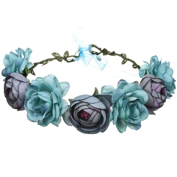 Trendig hårsimulering Big Rose Peony Mori Girl Garland Online Influencer Jewelry