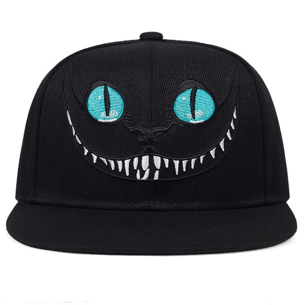 Cheshire Cat Broderi Baseball Cap Sport Snapback-hatt Solhatt i bomull Unisex
