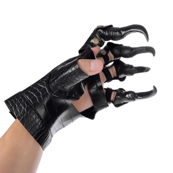 Dragon Claws Cosplay Handskar Halloween Party Kostym Svart