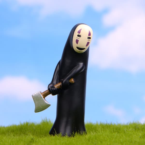 Søde No Face Man og pige minifigurer PVC DIY eventyrhave landskabsdekoration sæt