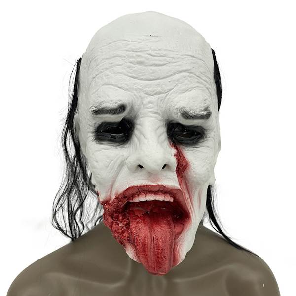 Vit nyckfull mask Huvudbonader Skrämmande cosplay rekvisita Halloween