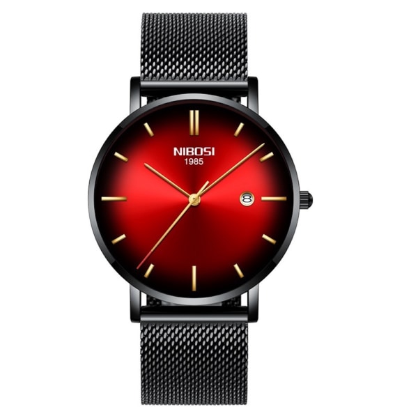 Herr Quartz Watch Ultra Slim Casual Watch med datum vattentät