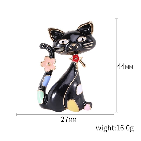 Söt Corsage Cat Dam Brosch Målad Emalj Legering Brosch Pin