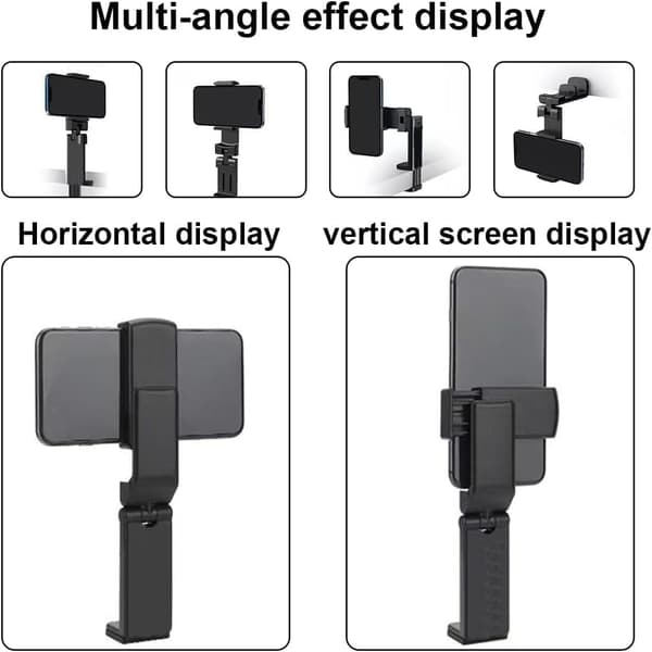 2-pak fly-telefonholder, 360° roterbart og foldbart rejse-telefonstativ