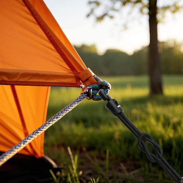 25 stk. 10 cm strikk med kroker, elastiske strammere for presenninger og camping