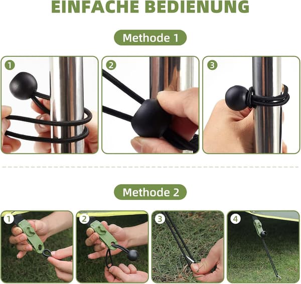30 stk. 10 cm kugle-elastiksnore, kraftige elastiske løkker til presenninger og telte
