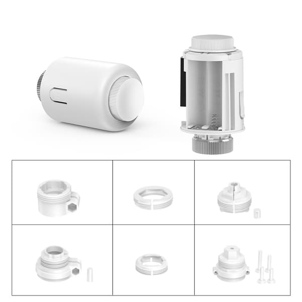Tuya Zigbee Smart Radiatortermostatventil LCD-display Drejeknap Hub