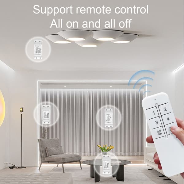 10A WiFi Smart Switch Ewelink App Fjernbetjent Timer Relæmodul WHD06 Hvid