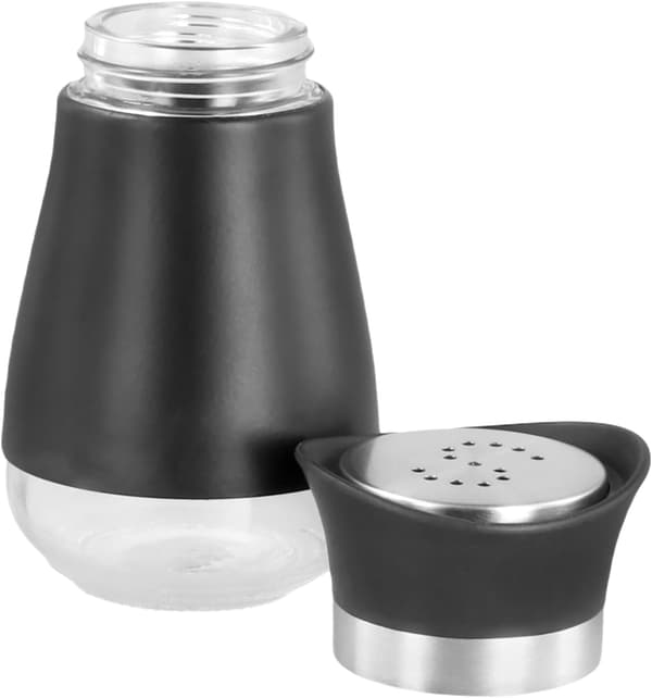 3 par salt- och pepparkar med hållare, 120 ml kryddburkar i glas