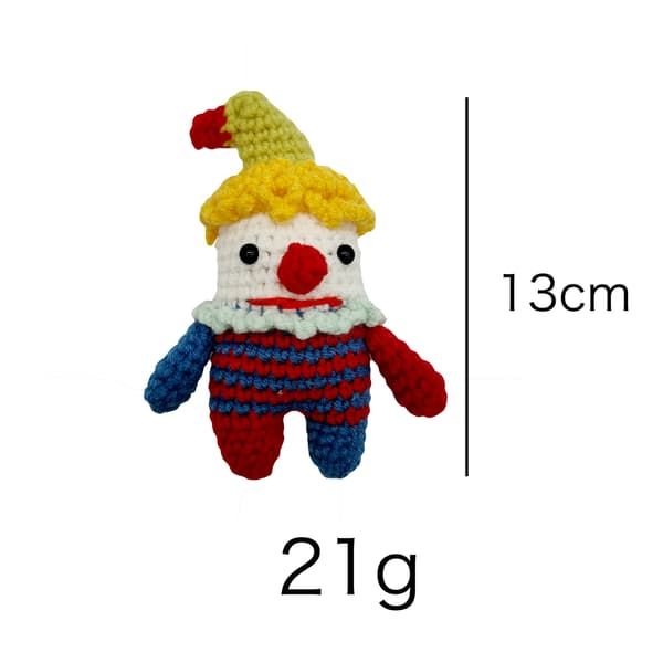 Julstickning Clown Plyschleksak Dockleksak Barnpresent 13cm
