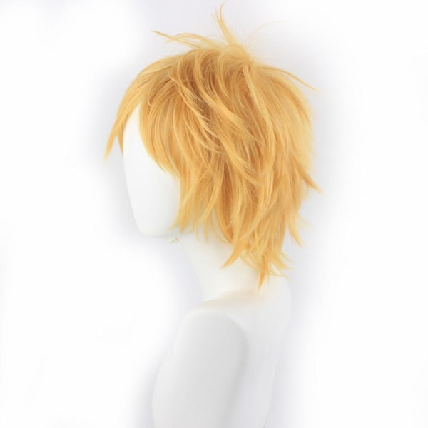 Uzumaki peruker ut lockande Cosplay Peruk Cap Gyllene