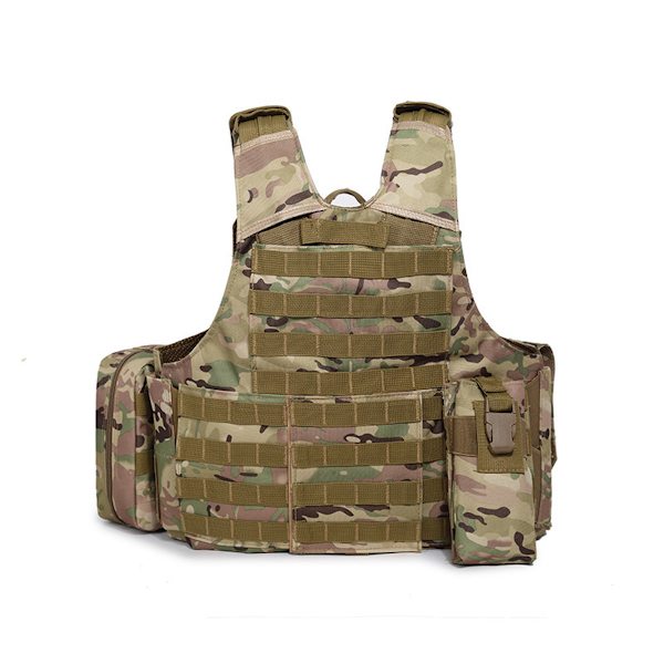 Camo Tactical Vest Outdoor Molle Jaktväst Justerbar modulär utrustning för träningsspel