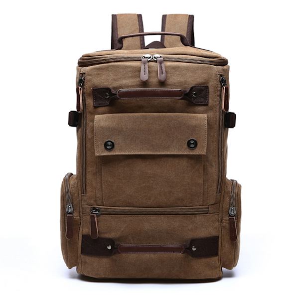Laptop ryggsäck Slitstark ryggsäck Beige resväska för man Brown