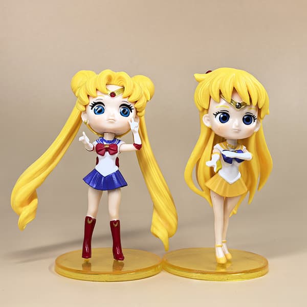 6 stk. Sailor Moon PVC-figurer 11 cm Chibi anime-karaktermodel udstillingssæt