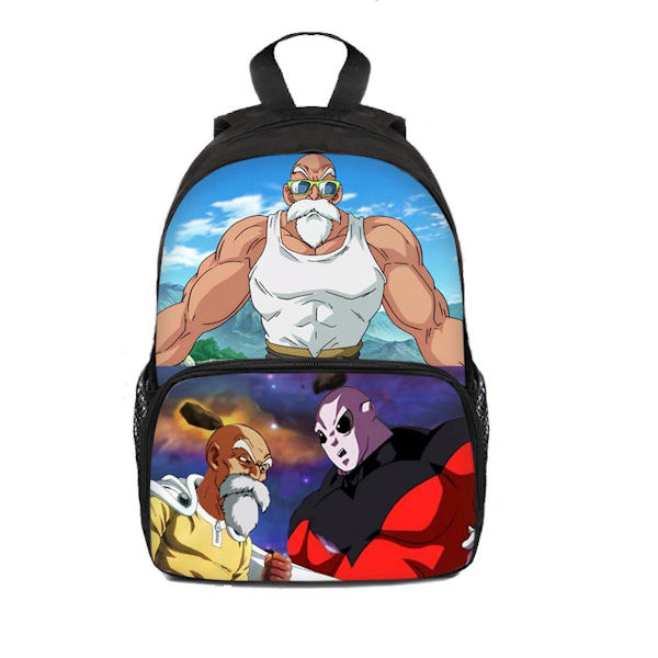 Dragon Ball Master Roshi Ryggsäck Anime Skolväska Lätt polyesterväska för studenter