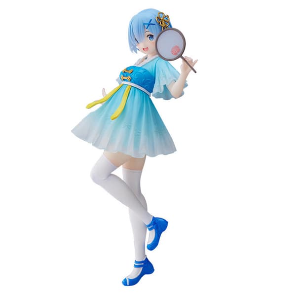 1 stk. Rem Blåt Tøj Anime Figur Legetøj Samling Model Dekoration Samlerobjekter Statue