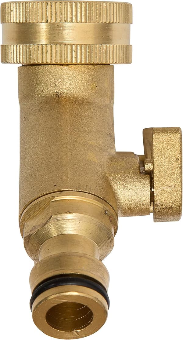 Solid messing 2-vejs haveslange-splitter, Y-hane-konnektor med to ventiler