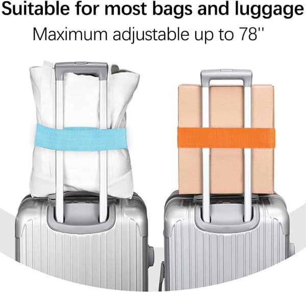 2-pack justerbara bagageremmar med snabbspännen för resväskor